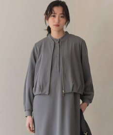 組曲 【WEB限定】ジョーゼットジャージー ブルゾン グレー系