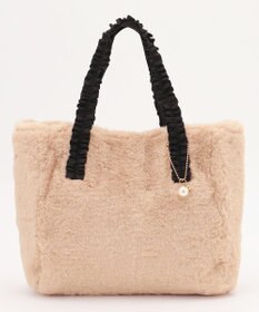 ANY SIS フリルハンドルフェイクファー バッグ