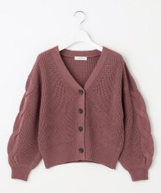 Feroux 【洗える】サイドケーブルバルキー カーディガン