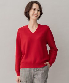 自由区 【洗える】コットンストレッチホールガーメント プルオーバーニット