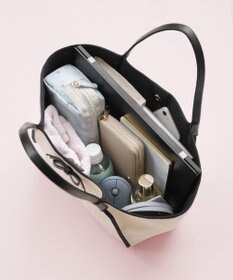 TOCCA 【A4サイズ対応】TRIM RIBBON CANVASTOTE トートバッグ