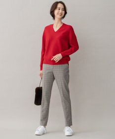 自由区 【洗える】コットンストレッチホールガーメント プルオーバーニット