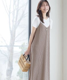 Tiaclasse 【2点セット】変形プリーツキャミワンピース＆Tシャツ