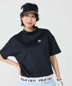 FILA GOLF／marie claire 【FILA GOLF】 裾切り替え半袖モックネックシャツ｜セットアップ可