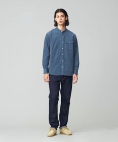 J.PRESS MEN Ｗフェイス キャラメルコールバンドカラー シャツ