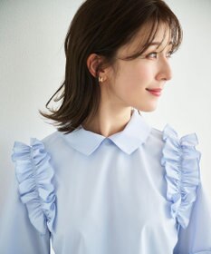 #Newans ロマンティックフリルディテールシャツ