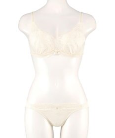 San-ai Resort（三愛水着楽園） 【northerly bra フィットシリーズ 谷間メイク】 カシュクールレースモールド ブラジャー＆ショーツSet B～Fカップ