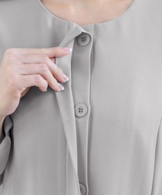 Tiaclasse 【ダブルストレッチ・洗える】ノーカラーAラインコート