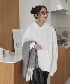 WEGO 【ユニセックス着用ITEM/裏起毛】リラックスフィットスウェットプルパーカー