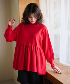 #Newans 【洗える】ペプラムデザインワイドシルエットプルオーバー