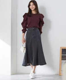 ANY SIS 【洗える】ナローデニム スカート