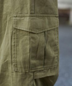 WEGO 【ウエストゴム/XSSMサイズ展開】ツイルイージーカーゴパンツ