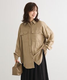 Green Parks ・ＳＵＧＡＲ　ＳＰＯＯＮ　サテンオーバーシャツ