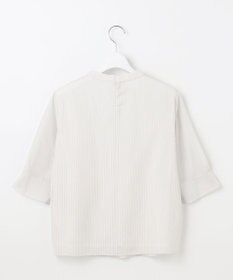 J.PRESS LADIES L シャドーストライプ ボウタイ風 カットソー