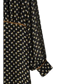 Green Parks armonia．ドットプリントパイピングワンピース