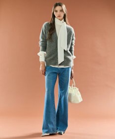 BEIGE， 【洗える】STOW / パフスリーブボウタイブラウス