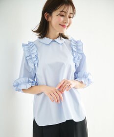 #Newans ロマンティックフリルディテールシャツ