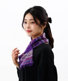 AURORA 【 ANNA SUI（アナ スイ）】ジャカードキャンディーマフラー(WASH)