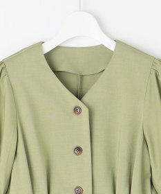 Feroux 【洗える】パフスリーブシャツ ワンピース