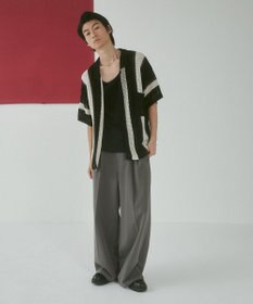 WEGO メッシュストライプニットカーディガン（SS）