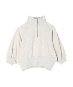 earth music&ecology ハーフジップショートプルオーバー