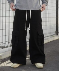 WEGO 【ウエストゴム】スーパーフレアカーゴパンツ