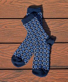 Tiaclasse ジャガード編みソックス（幾何学柄）