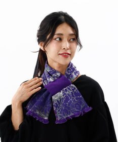 AURORA 【 ANNA SUI（アナ スイ）】ジャカードキャンディーマフラー(WASH)