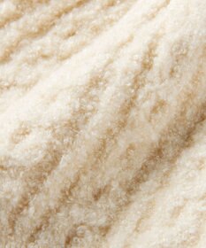 MIKI HOUSE HOT BISCUITS ぼん天付きケーブル編みモールニット帽子