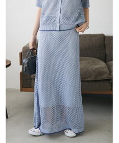 CRAFT STANDARD BOUTIQUE 配色メッシュニットスカート
