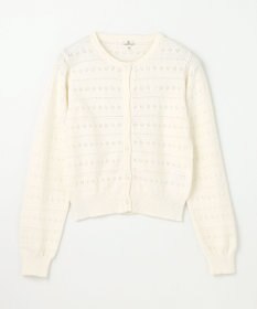組曲 KIDS 【150-160㎝】フラワーアイレット カーディガン