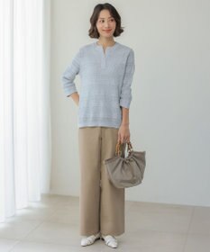 J.PRESS LADIES S チノストレッチ ワイドパンツ