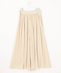 自由区 【セットアップ可/洗える】ブライトサテンライト ギャザーパンツ