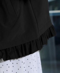 Tiaclasse チュールフリルタックブルゾン
