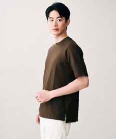 JOSEPH ABBOUD 【オリジナルジャージ生地/サラリ清涼/上質感】コンパクトブロックリンクス ドレス Ｔシャツ