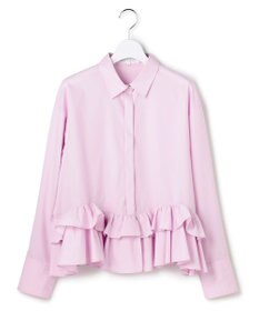 23区 S 【GOLD LABEL】コットンライトタフタ フリル シャツ