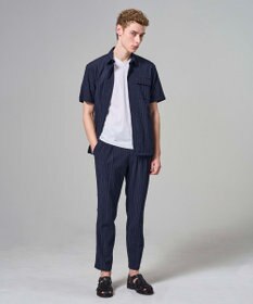 JOSEPH HOMME 【新素材】エアリッジストレッチ ドロスト付タック入りテーパードパンツ / PEGG TUCK