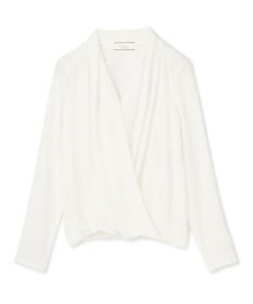 BEIGE， OLIVE / カシュクールロングスリーブブラウス