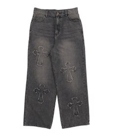 WEGO クロスモチーフオーバーダイバギーパンツ