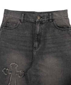 WEGO クロスモチーフオーバーダイバギーパンツ