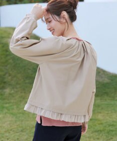 Tiaclasse チュールフリルタックブルゾン