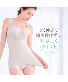 BRADELIS New York 【BRADELIS NewYork peace】シルク混素肌しっとりハッピーバストキャミ26 補正下着 カップ付き ブラトップ ブラキャミソール シェイパー