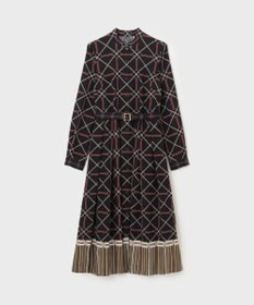 GRACE CONTINENTAL チェーンベルトプリントワンピース