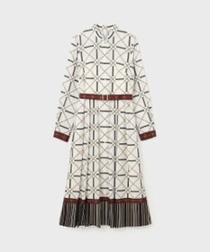 GRACE CONTINENTAL チェーンベルトプリントワンピース