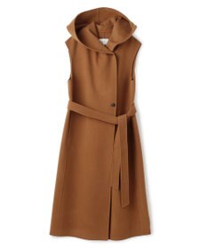 BEIGE， LEMOORE / ウールリバーフード付きロングジレ