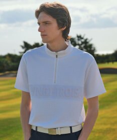 23区GOLF 【MEN】着脱しやすいバンプジャージー　ハーフジップカットソー