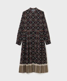 GRACE CONTINENTAL チェーンベルトプリントワンピース