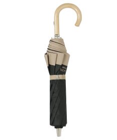 MOONBAT 【遮光/晴雨兼用日傘】LANVIN COLLECTION (ランバン コレクション)グログランリボン バイカラー 遮熱 UV 折りたたみ傘 楽折