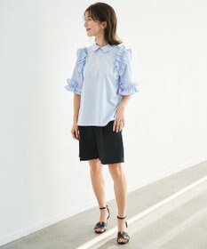 #Newans ロマンティックフリルディテールシャツ
