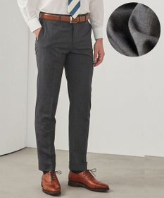 GOTAIRIKU ロングセラー【洗える/折り目加工/シワになりにくい/ウエストアジャスター】ウォッシャブル サマーウール100％パンツ_定番色(ノータック)25年モデル ライトグレー系